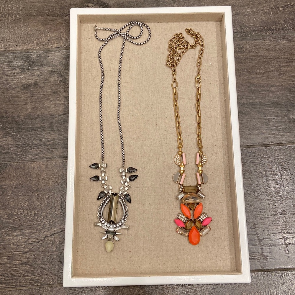 Stella & Dot Set Of 2 Statements Necklaces, Lengt… - image 1